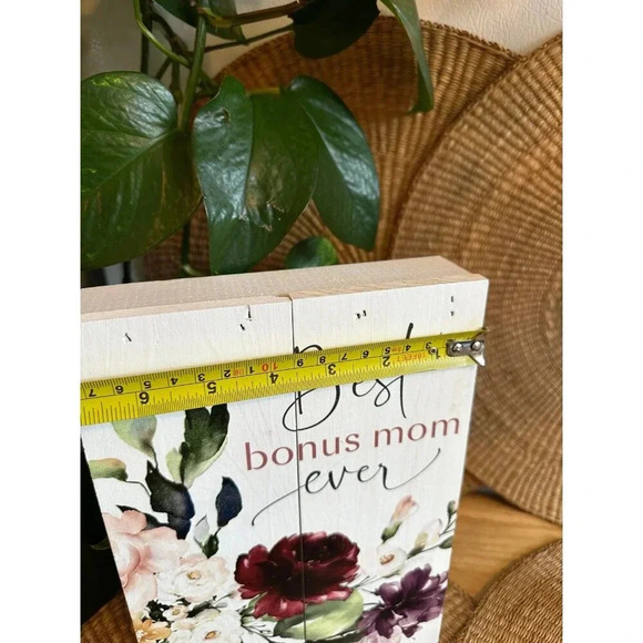 Best Bonus Mom Ever wooden sign - Picture 5 of 7